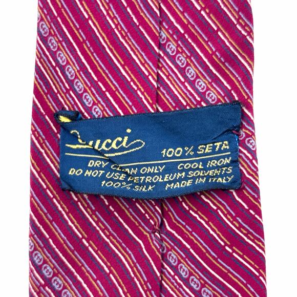 Gucci Vintage ‘GG’ Pattern Tie - Picture 5 of 10